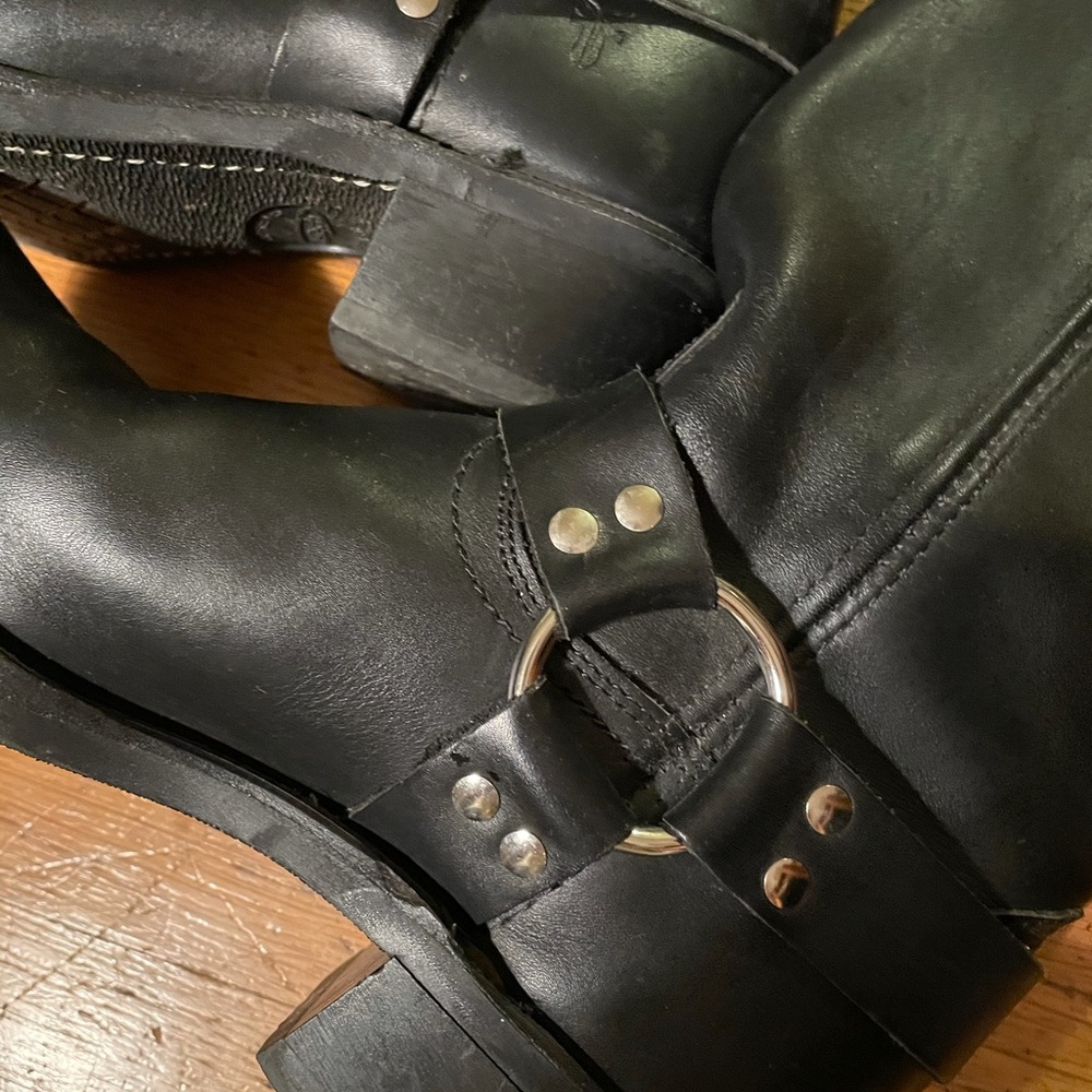 Black harness Frye boots. In great ( almost new) shape
